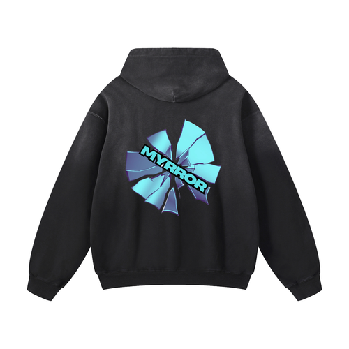 Blue Broken Myrror Hoodie